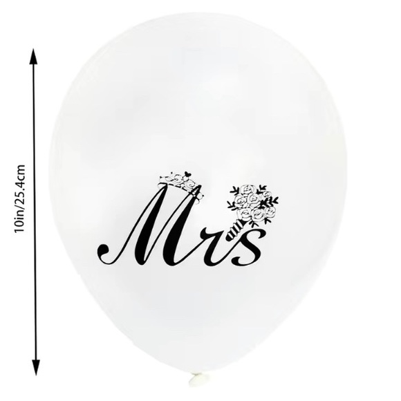 10pcs 10 inch New Mr Mrs Balloon Balloon Latex Balloons Wedding Party Decoration - Picture 5 of 7